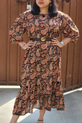 Boho Ambi Bliss Calf-Length Dress